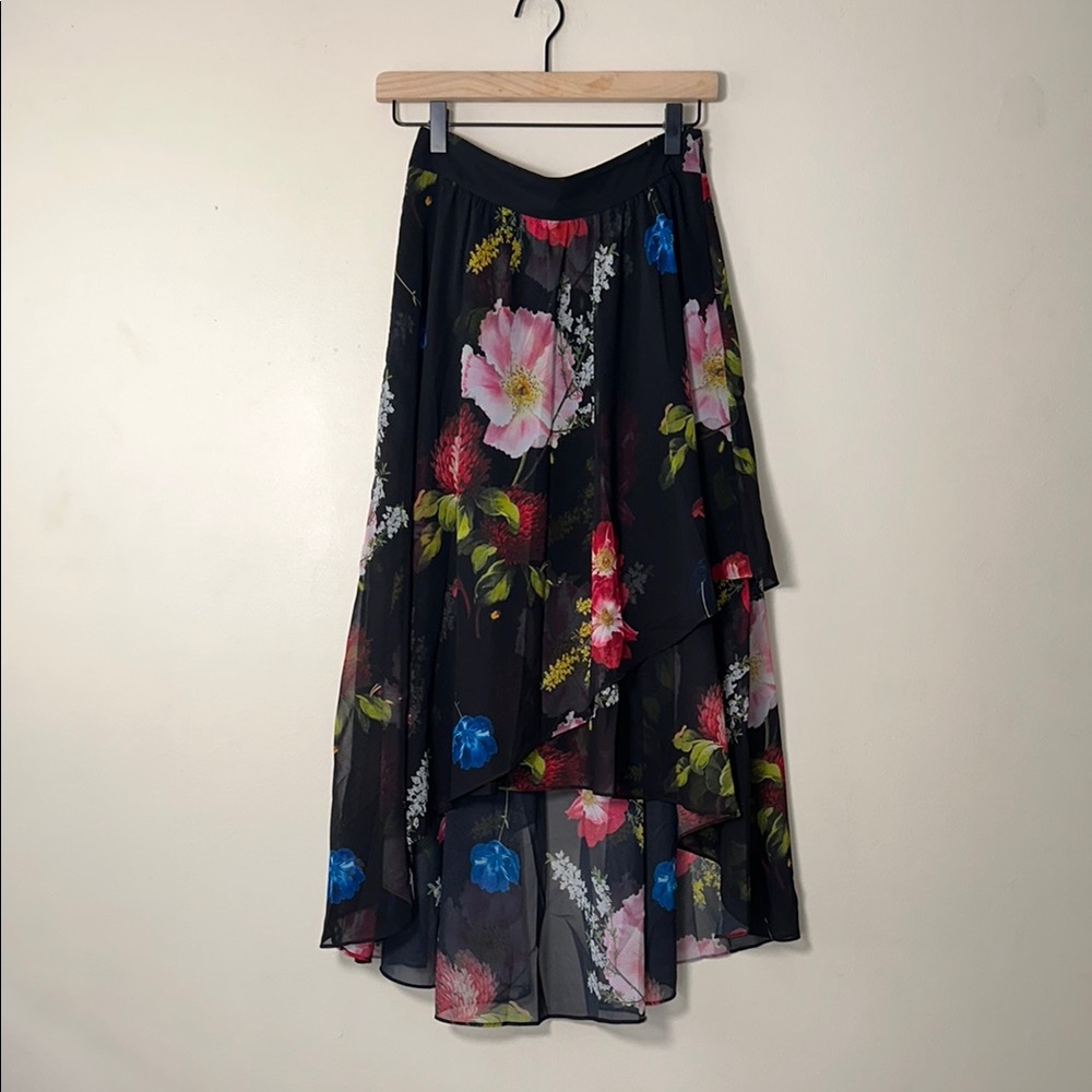 Ted Baker Ritta Berry Sundae Floral Midi Skirt Size 1